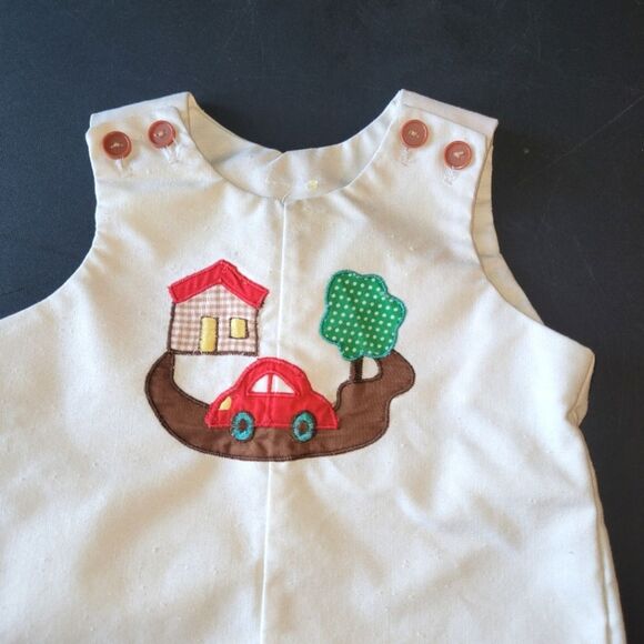 Vintage Baby Jon Jon Romper Outfit 3-6 Months - Picture 3 of 8